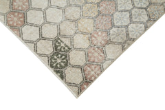 Handmade Area Rug - Durable Checkered Kilim Rug 4'10" x 10'6" Cotton Wool Floor Covering