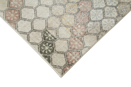 Handmade Area Rug - Durable Checkered Kilim Rug 4'10" x 10'6" Cotton Wool Floor Covering