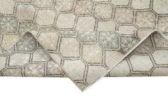 Handmade Area Rug - Durable Checkered Kilim Rug 4'10" x 10'6" Cotton Wool Floor Covering