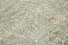 Checkered Kilim Green Cotton Wool Handmade Area Rug 6'0'' x 8'10''