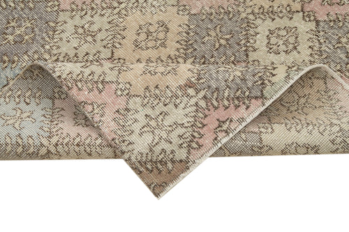 Handmade Area Rug - Checkered Kilim Carpet 4'11''x9'3'' Durable Wool Cotton Texture