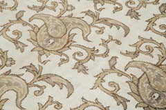 Handmade Area Rug - Brown Checkered Kilim Cotton Wool Vintage Turkish Carpet 6'8"x9'6"