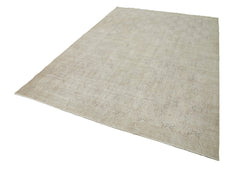 Handmade Area Rug - Checkered Kilim Beige Wool Cotton Carpet 6'9''x10'3''