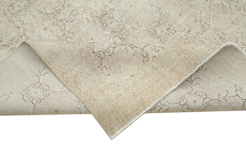 Handmade Area Rug - Checkered Kilim Beige Wool Cotton Carpet 6'9''x10'3''