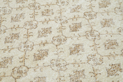 Checkered Kilim Beige Cotton Wool Handmade Area Rug 6'5'' x 10'2''