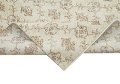 Checkered Kilim Beige Cotton Wool Handmade Area Rug 6'5'' x 10'2''