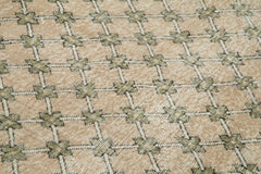 Handmade Area Rug – Checkered Kilim Beige Cotton Wool Rug 5'2'' x 8'9''