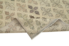 Checkered Kilim Beige Cotton Wool Handmade Area Rug 5'1'' x 10'2''