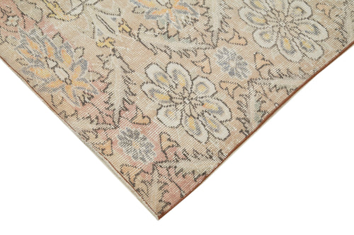 Checkered Kilim Red Cotton Wool Handmade Area Rug 5'5'' x 7'9''