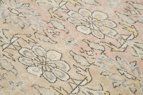 Checkered Kilim Red Cotton Wool Handmade Area Rug 5'5'' x 7'9''