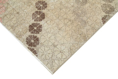 Handmade Area Rug | Checkered Kilim Beige Cotton Wool Durable Woven Carpet 5'5"x8'4"