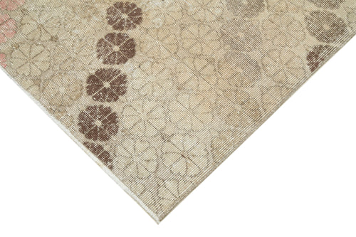 Handmade Area Rug | Checkered Kilim Beige Cotton Wool Durable Woven Carpet 5'5"x8'4"