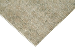 Handmade Area Rug - Checkered Kilim Beige Cotton Wool Rug 5'2'' x 8'7''