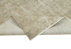 Handmade Area Rug - Checkered Kilim Beige Cotton Wool Rug 5'2'' x 8'7''