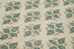 Checkered Kilim Beige Cotton Wool Handmade Area Rug 6'7'' x 9'8''