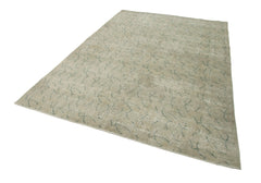 Handmade Area Rug – Checkered Kilim Beige Cotton Wool Durable Carpet 6'7'' x 9'8''