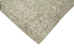 Handmade Area Rug – Checkered Kilim Beige Cotton Wool Durable Carpet 6'7'' x 9'8''