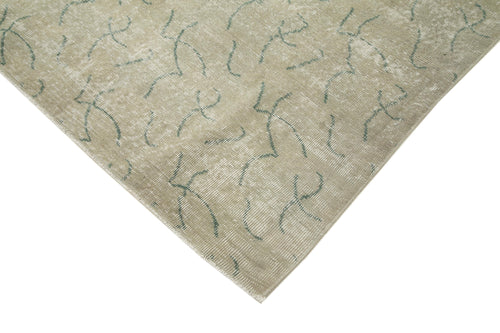 Handmade Area Rug – Checkered Kilim Beige Cotton Wool Durable Carpet 6'7'' x 9'8''