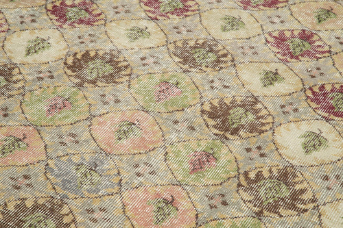 Checkered Kilim White Cotton Wool Handmade Area Rug 5'10'' x 10'10''