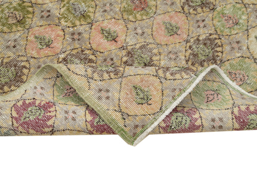 Checkered Kilim White Cotton Wool Handmade Area Rug 5'10'' x 10'10''