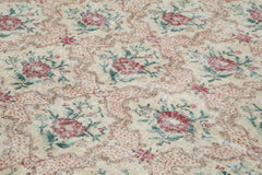 Handmade Area Rug - Checkered Kilim Beige Cotton Wool Flat Weave Kilim 6'x10'1"