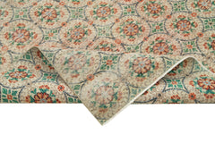 Handmade Area Rug – Checkered Kilim Beige Cotton Wool Rug 6'5''x9'5''