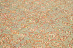 Tebriz Green Classic Cotton Wool Handmade Area Rug 9'3'' x 11'11''