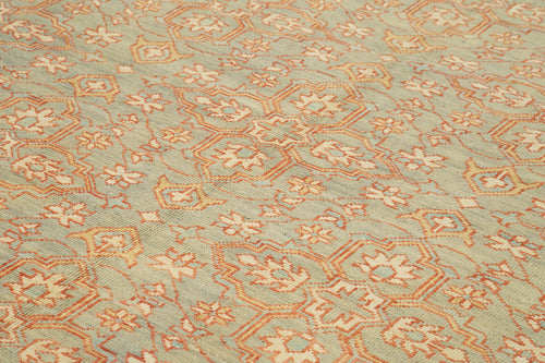 Tebriz Green Classic Cotton Wool Handmade Area Rug 9'3'' x 11'11''