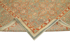 Tebriz Green Classic Cotton Wool Handmade Area Rug 9'3'' x 11'11''