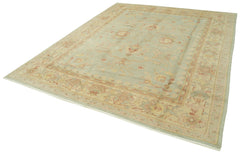 Tebriz Green Classic Cotton Wool Handmade Area Rug 8'0'' x 10'0''