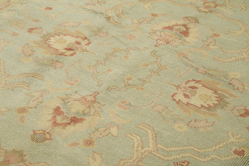 Tebriz Green Classic Cotton Wool Handmade Area Rug 8'0'' x 10'0''