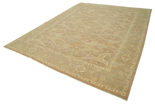 Tebriz Brown Classic Cotton Wool Handmade Area Rug 8'10'' x 14'8''