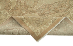 Tebriz Brown Classic Cotton Wool Handmade Area Rug 8'10'' x 14'8''