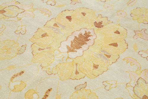 Tebriz Beige Classic Cotton Wool Handmade Area Rug 5'8'' x 8'9''