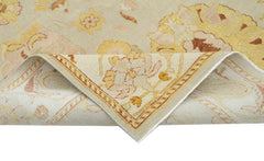 Tebriz Beige Classic Cotton Wool Handmade Area Rug 5'8'' x 8'9''