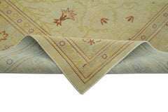 Tebriz Beige Classic Cotton Wool Handmade Area Rug 9'7'' x 13'3''