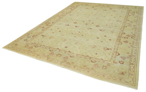 Tebriz Beige Classic Cotton Wool Handmade Area Rug 8'6'' x 11'10''