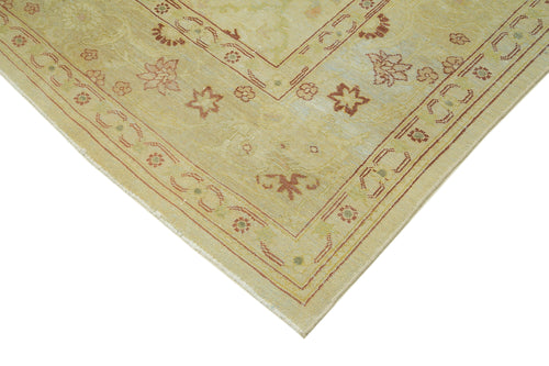 Tebriz Beige Classic Cotton Wool Handmade Area Rug 8'6'' x 11'10''