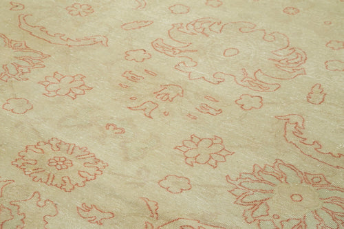 Tebriz Beige Classic Cotton Wool Handmade Area Rug 8'8'' x 11'7''