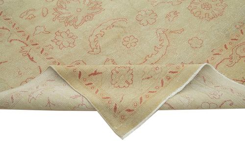 Tebriz Beige Classic Cotton Wool Handmade Area Rug 8'8'' x 11'7''