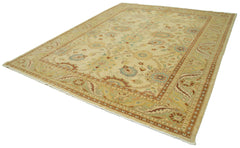 Tebriz Beige Classic Cotton Wool Handmade Area Rug 9'8'' x 11'7''