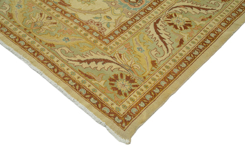Tebriz Beige Classic Cotton Wool Handmade Area Rug 9'8'' x 11'7''