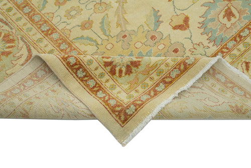 Tebriz Beige Classic Cotton Wool Handmade Area Rug 9'8'' x 11'7''