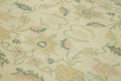 Tebriz Beige Classic Cotton Wool Handmade Area Rug 7'11'' x 10'10''