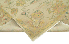 Tebriz Beige Classic Cotton Wool Handmade Area Rug 7'11'' x 10'10''