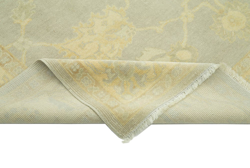 Tebriz Beige Classic Cotton Wool Handmade Area Rug 6'1'' x 8'10''