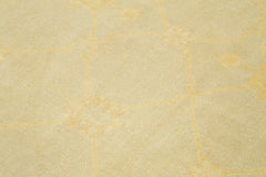 Tebriz Yellow Classic Cotton Wool Handmade Area Rug 6'0'' x 9'1''