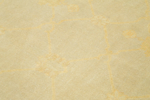 Tebriz Yellow Classic Cotton Wool Handmade Area Rug 6'0'' x 9'1''