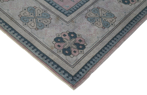 Tebriz Purple Classic Cotton Wool Handmade Area Rug 9'7'' x 13'5''