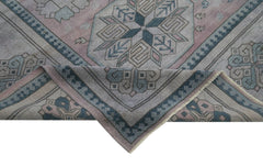 Tebriz Purple Classic Cotton Wool Handmade Area Rug 9'7'' x 13'5''